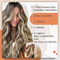 Full Shine Ombre Tape In Hair Extensions Human Hair 12 Inch Blonde Seamless Tape In Extensions 6606 Brown Ombre To Blonde High