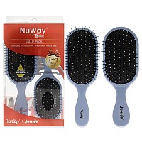 NuWay® 2 Count Vanity® & Junior Pro Brush Set - Blue