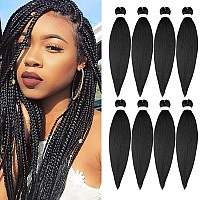 Pre Stretched Braiding Hair 268 Packs Synthetic Braiding Hair Crochet Braids Hot Water Setting Professional Soft Yaki Straight