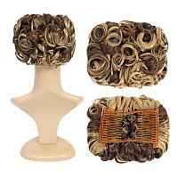 Swacc Short Messy Curly Dish Hair Bun Extension Easy Stretch Hair Combs Clip In Ponytail Extension Scrunchie Chignon Tray Ponyta