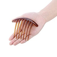 20 Pieces 7 Tooth French Twist Comb Plastic Hair Clip Hair Side Combs Hair Accessory for Women Girls (Black and Brown)