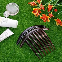 20 Pieces 7 Tooth French Twist Comb Plastic Hair Clip Hair Side Combs Hair Accessory for Women Girls (Black and Brown)