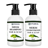 Zatural Neem Scalp Shampoo 8Oz Shampoo Conditioner Kit