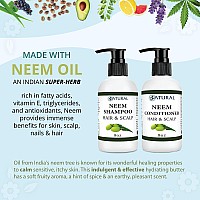 Zatural Neem Scalp Shampoo 8Oz Shampoo Conditioner Kit