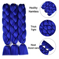 SuCoo Jumbo Braiding Hair Extension Synthetic Kanekalon High Temperature Fiber Crochet Twist Braids Hair With Small Free Gifts 24inch 3pcs/lot