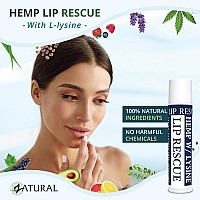 Zatural Ultra Moisturizing Hemp Lip Balm Heal Protect With Llysine And Hemp With Vitamin E And Omgeas Soft Smooth Lips