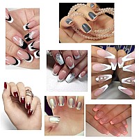 Tailaimei 1768 Pieces 60 Designs French Manicure Nail Stickers Nail Art Tips Guides For Diy Decoration Stencil Tools 36 Sheets