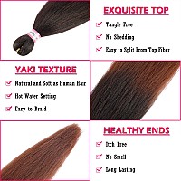 Dorsanee Ombre Brown Braiding Hair Pre Stretched 20 Inch 8 Packs Braiding Hair Extensions For Crochet Box Braids Twists Locs Hai