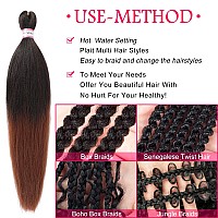 Dorsanee Ombre Brown Braiding Hair Pre Stretched 20 Inch 8 Packs Braiding Hair Extensions For Crochet Box Braids Twists Locs Hai