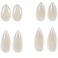 Zhanmai 4 Pairs Vampire Teeth Costume Fangs Fake Teeth for Adult Cosplay Halloween Themed Party, 4 Sizes