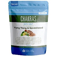 Chakras Bath Salt 32 Ounces Epsom Salt With Natural Ylang Ylang Sandalwood Eucalyptus Frankincense Chamomile And Cinnamon Es