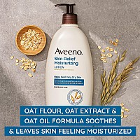 Aveeno Skin Relief Moisturizing Lotion For Very Dry Skin With Soothing Triple Oat & Shea Butter Formula, Dimethicone Skin Protectant Helps Heal Itchy, Dry Skin, Fragrance-Free, 33 Fl. Oz