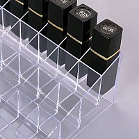 Benbilry Lipstick Holder 24 Slots Clear Acrylic Lipstick Organizer Display Transparent Makeup Organizer24 Slots