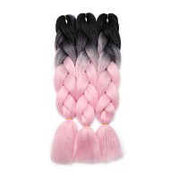 Benehair Ombre Braiding Hair 3 Bundleslot 24Inch Jumbo Braiding Hair Extensions High Temperature Synthetic Braid Hair Braiding