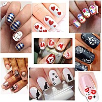 Tailaimei Nail Decals Stickers 1600 Pcs Selfadhesive Tips Diy Nail Art Design Stencil 12 Large Sheets