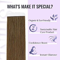 Fshine Human Hair Tape In Extensions Dark Brown Extensions 22 Inch Chocolate Brown Remy Hair Tape In Hair Extensions Long Tape W