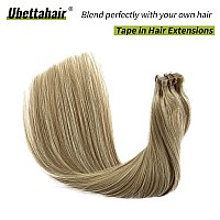 Tape In Hair Extensions Ash Blonde To Blonde Highlights Hair Extensions 20 Pieces Double Sided Tape In Human Hair Extensions Sea