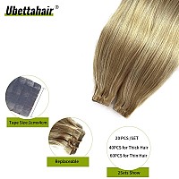 Tape In Hair Extensions Ash Blonde To Blonde Highlights Hair Extensions 20 Pieces Double Sided Tape In Human Hair Extensions Sea