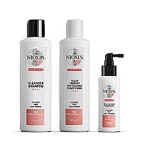 Nioxin System Kit 3, Color Treated Hair with Light Thinning, Trial Size (1 Month Supply)