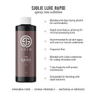 Sjolie Rapid Spray Tan Solution Luxe Ultra One Hour Express Tan Violet Base Sunless Tanner For A Quickdrying Ultra Dark