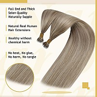 Sunny Hair Blonde Nano Extensions Human Hair Ash Blonde Highlights Golden Blonde Pre Bonded Nano Tip Hair Extensions Human Hair