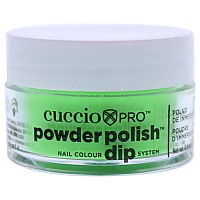 Cuccio Neon Green Powder Nail Polish - 0.5 Oz Highly Pigmented