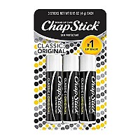 chapStick classic Original Lip Balm Tubes, Lip care - 015 Oz (Pack of 3)