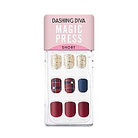 Dashing Diva Magic Press Nails Homecoming Medium Square Shaped Press On Nails Long Lasting Stick On Gel Nails Lasts Up