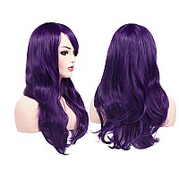 Morvally 23 Inches Long Wig Big Wavy Heat Resistant Synthetic Straight Hair With Bangs For Womens Cosplay Costume Halloween Part