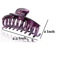 Liasun 43 Jelly Color Hair Claw Clipacrylic Strong Holding Power Hair Clips Hairgrip For Women And Girls Hair Barrettes For