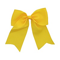 Yellow Jumbo Bow Clip With Tails