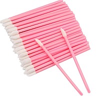 G2Plus 200Pcs Lip Gloss Applicators Disposable Lip Brushes Lipstick Gloss Wands Applicator Perfect Makeup Tool Kits Pink