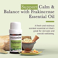 Pranarom Usda Certified Organic Frankincense Essential Oil 5Ml 100 Pure Undiluted Therapeutic Grade From Somalia For Aromath