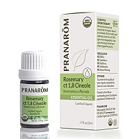 Pranarom Usda Certified Organic Rosemary Cineole Essential Oil 5Ml 100 Pure Undiluted Therapeutic Grade From Tunisia For Aro