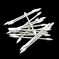 800 Pieces Cotton Swabs, Double Precision Tips with Paper Stick, 4 Packs, 200 Pieces 1 Pack (Double-Pointed Shape)