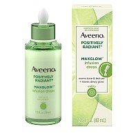 Aveeno Positively Radiant Maxglow Infusion Drops With Moisture Rich Soy Kiwi Complex Hypoallergenic Noncomedogenic Paraben