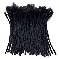 Yonna Human Hair Microlocks Sisterlocks Dreadlocks Extensions 60Locs Full Handmade Width 04Cm 10Inch Natual Black 1B