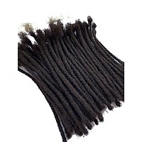 Yonna Human Hair Microlocks Sisterlocks Dreadlocks Extensions 60Locs Full Handmade Width 04Cm 10Inch Natual Black 1B