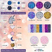 8 Jars Of Cosmetic Chunky Glitter Shimmer Body Face Hair Eye Musical Festival Carnival Dance Halloween Party Beauty Makeup Tempo