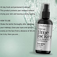 FARMASI Makeup Time Locker, Long-Lasting Makeup Setting Spray, Oil-Free, Lightweight, All-Day Wear Revitalizes, Natural Finish, 3.9 fl. oz / 115 ml