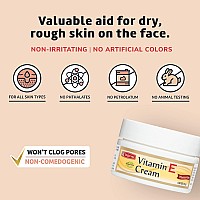 De La Cruz Vitamin E Cream Moisturizer For Face And Neck Moisturizing Skin Care For All Skin Types Made In Usa