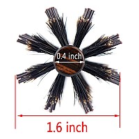 Small Round Hair Brush for Thin or Short Hair, Mini Round Mixed Boar Bristle Beard Brush for Men