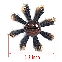 PERFEHAIR Small Round Hair Brush for Thin or Short Hair, Mini Round Boar Bristle Beard Brush for Men & Women