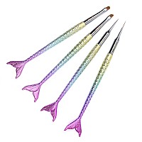 Whats Up Nails Mermaid Brushes 4 Pack 0 1 2 3 Brushes