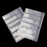 Jollin 3456Pcs Flatback Rhinestones Glass Charms Diamantes Gems Stones For Nail Art 6 Size Ss4Ss12 Transparent Ab