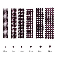 Jollin 3456Pcs Flatback Rhinestones Glass Charms Diamantes Gems Stones For Nail Art 6 Size Ss4Ss12 Amethyst