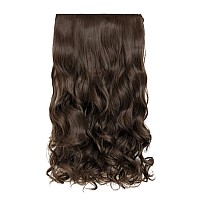 Reecho 20 1Pack 34 Full Head Curly Wave Clips In On Synthetic Hair Extensions He008 Hair Pieces For Women 5 Clips 45 Oz Per