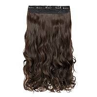 Reecho 20 1Pack 34 Full Head Curly Wave Clips In On Synthetic Hair Extensions He008 Hair Pieces For Women 5 Clips 45 Oz Per