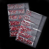 Jollin 3456Pcs Flatback Rhinestones Glass Charms Diamantes Gems Stones For Nail Art 6 Size Ss4Ss12 Lt Siam Ab