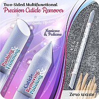 Genuine Czech Glass Nail File Set By Gladzy Callus Remover Foot Rasp Cuticle Pusher Manicure Stick Double Sided Etched Diffe